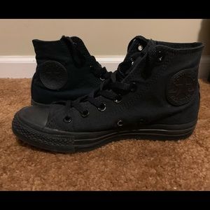 Black high top converse